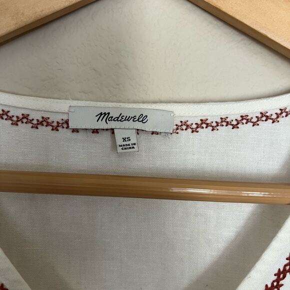 Madewell Embroidered-Sleeve Popover Midi Dress - Picture 9 of 15